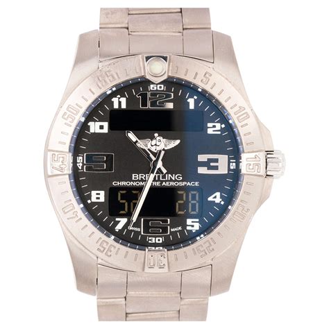 replica breitling aerospace quartz titanium men's wrist watch model e75362|breitling e75362 for sale.